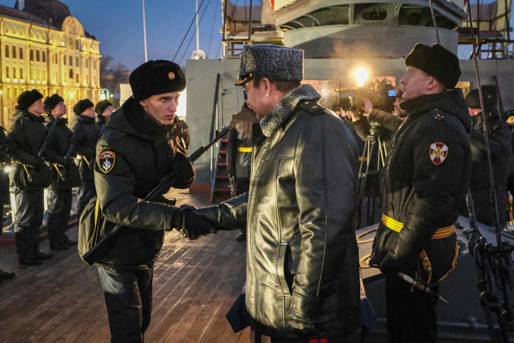 В Санкт-Петербурге состоялась торжественная церемония принятия Военной присяги военнослужащими по призыву морского отряда Северо-Западного округа Росгвардии.