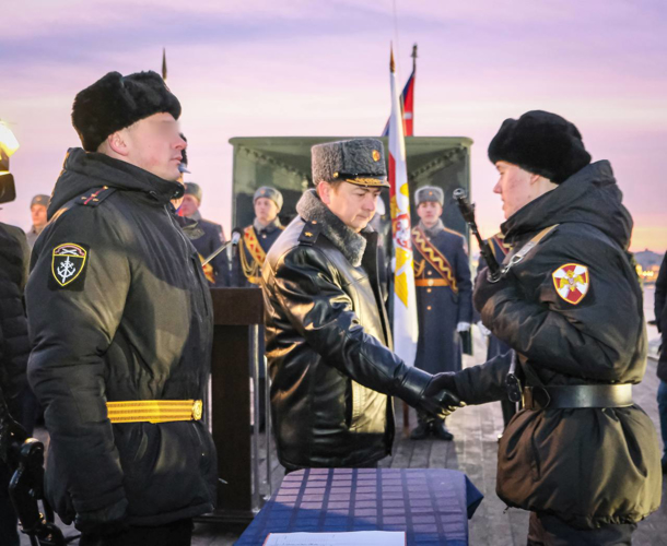 В Санкт-Петербурге состоялась торжественная церемония принятия Военной присяги военнослужащими по призыву морского отряда Северо-Западного округа Росгвардии.